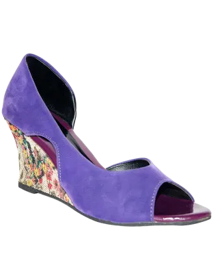 Fiorella Purple Peep Toes